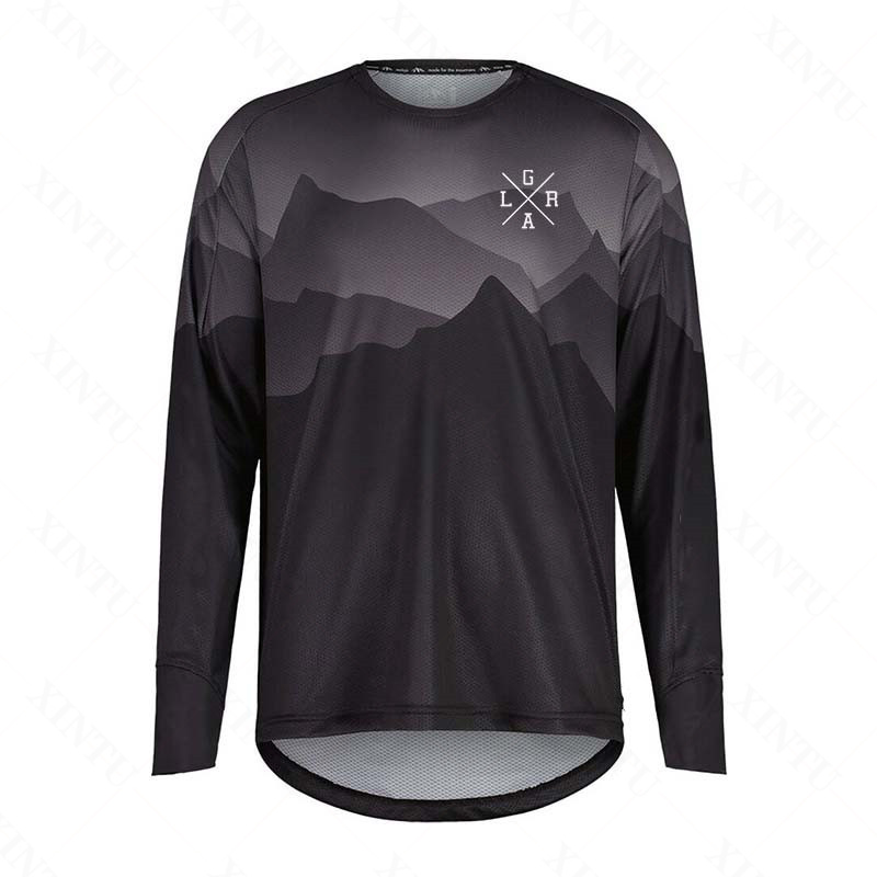 Mountain Biking Jerseys Men - เสื้อเจอร์ซีย์มอเตอร์ไซค์สำหรับผู้ชาย Lrga MTB BMX เสื้อยืดจักรยานเสือภูเขา แขนยาว