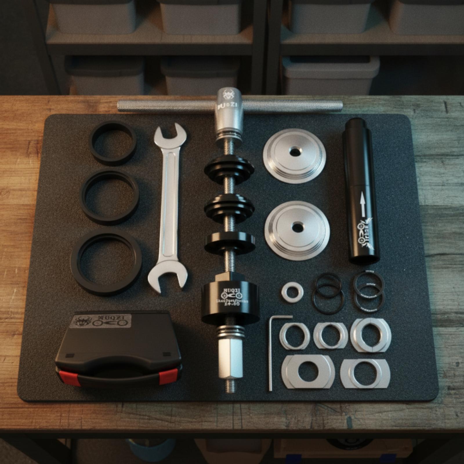Bottom Bracket Press - ชุดเครื่องมือกดลูกปืนจักรยานแบบมืออาชีพสำหรับถอดและติดตั้งถ้วยกระโหลกพร้อมอะแดปเตอร์ ชุดอุปกรณ์สำหรับศูนย์บริการจักรยาน