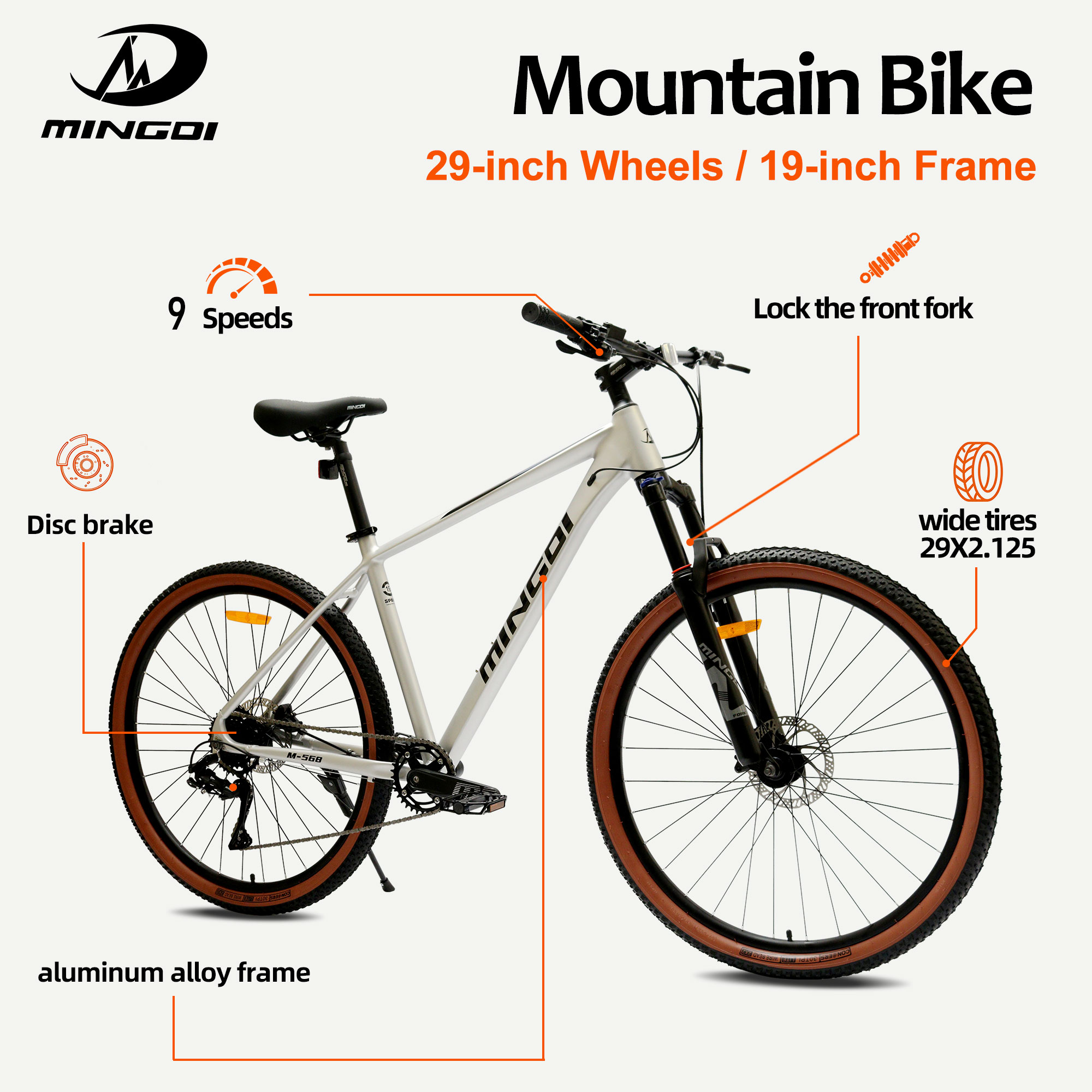 Mountain Biking Gear For Men - จักรยานเสือภูเขาขนาด 29 นิ้ว โครงขนาด 19 นิ้ว