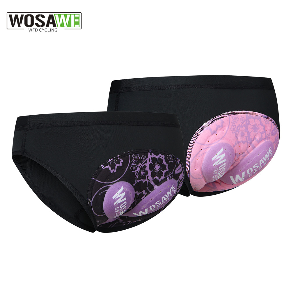 Mountain Biking Shorts Women - WOSAWE ผู้หญิงขี่จักรยานชุดชั้นใน 3D เบาะกันกระแทก Mountain MTB