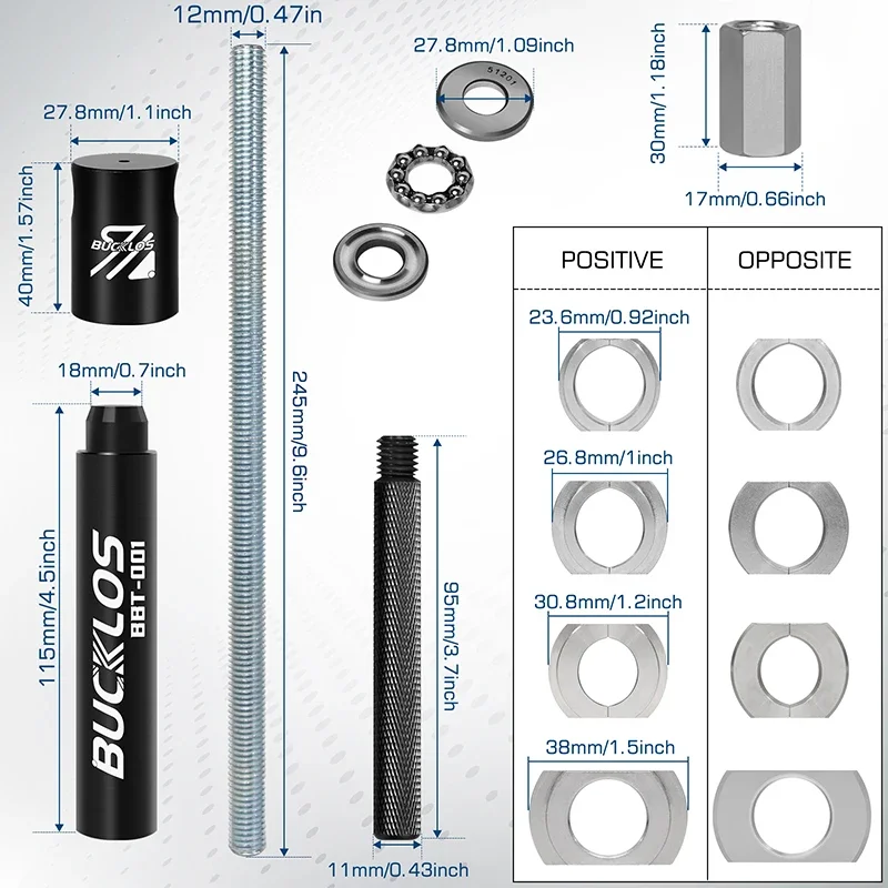 Bucklos ตัวยึดด้านล่างของจักรย - Bottom Bracket Press บทวิจารณ์และราคา