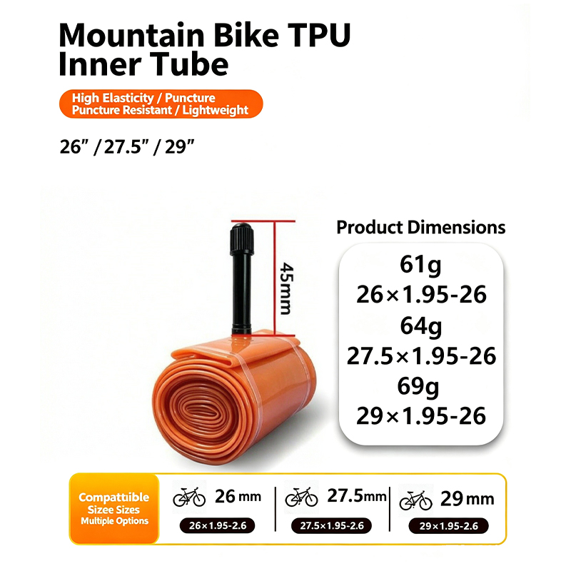 ยางในจักรยานเสือภูเขา TPU ขนาด - Mountain Biking Tube บทวิจารณ์และราคา